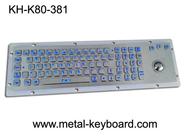 Cheap 80 Keys Trackball Mouse Dust Proof Keyboard LED Backlit For Dark Conditions for sale