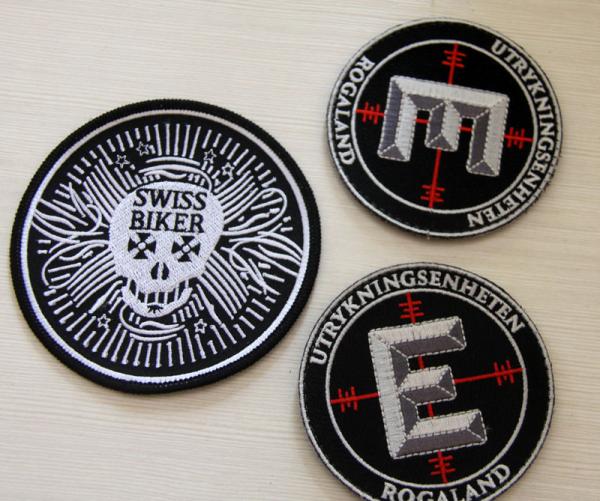 Cheap Round Velcro Custom Embroidered Patches , embroidered name patches for sale