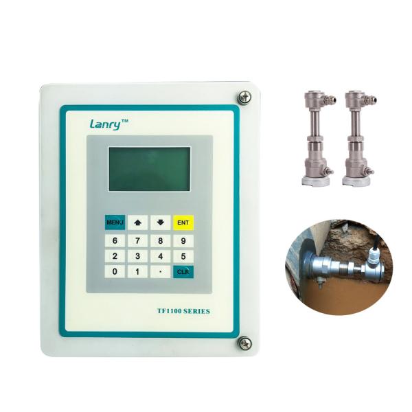 Cheap data logger  transit time insertion type ultrasonic flow meter with high temperature transducer for sale