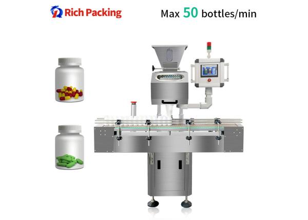 Cheap Max 50 Bottles / Min Automatic Capsule Counting Machine With 0.6 Kw Power Consumption for sale