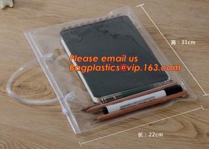 Best Simple clear Plastic PVC A4 file bag with zipper, pvc k file bag, Custom PP A4 File Bag Document Bag Plastic Zippe wholesale