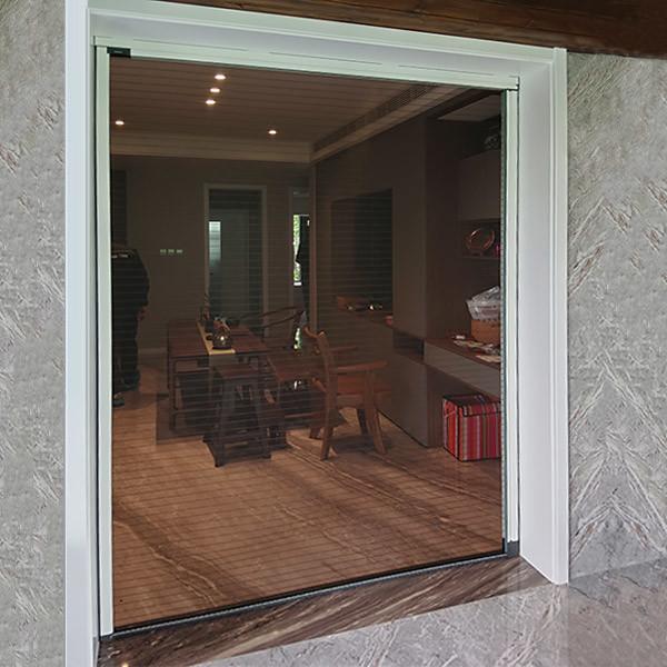 Cheap Anti Mosquito Fiber Gray Net Trackless Screen Door Solution for sale