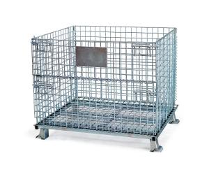 Wire mesh container used in storing goods in warehouse