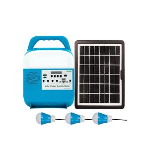China Portable Mini Solar Power Kits For Home With Music Speaker Systems Fan Solar Energy And Light 5W 6V on sale