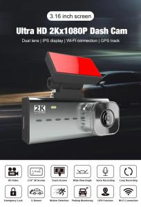 WIFI APP IPS Full Screen GPS Dashboard Camera Recorder Mirror 3.16 Inch