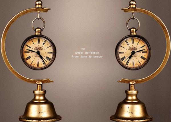 Cheap Home / Office Decoration Ancient Style Table Clock Iron Material Made for sale