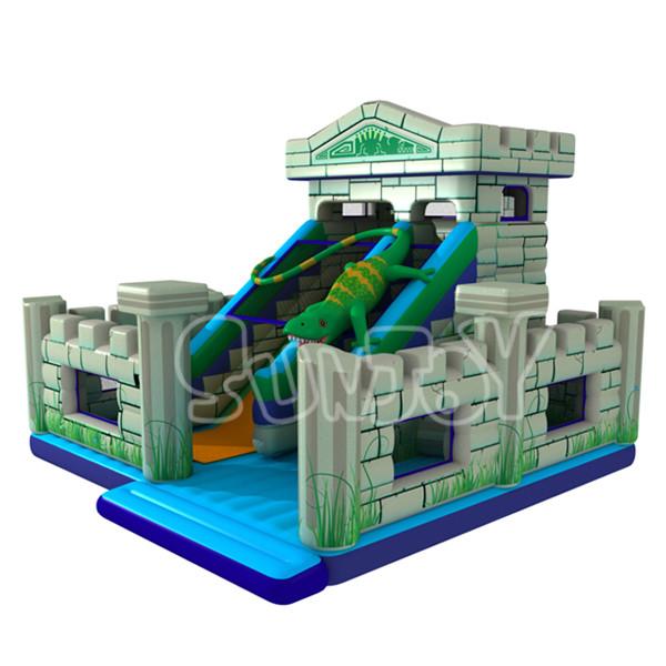 Cheap Quadruple Stitches 0.55mm Plato Inflatable Bouncy Castle for sale