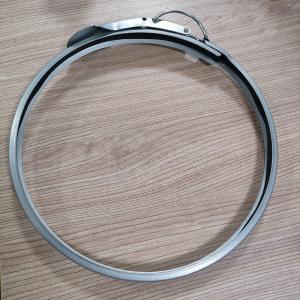 China 5 Inch ID Galvanized Duct Roll Clamp Quick Release Pipe Clamp Galvanized Steel on sale