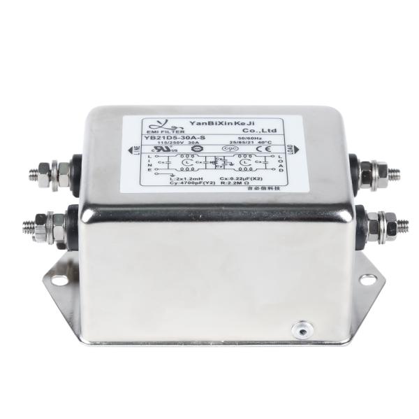 Cheap Single Phase Filter M4 Screw Output 30A Power Line Filter Low Pass EMI Filter for sale