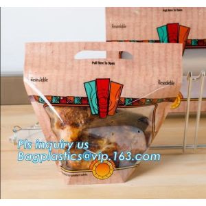 Best High Quality Rotisserie Chicken Plastic packaging bag Grilled Chicken Bag microwave grilled hot chicken bag Stand Up Roa wholesale