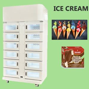 Smart Card Cash Pay Frozen Ice Cream Gelato Vending Locker With Customized Doors