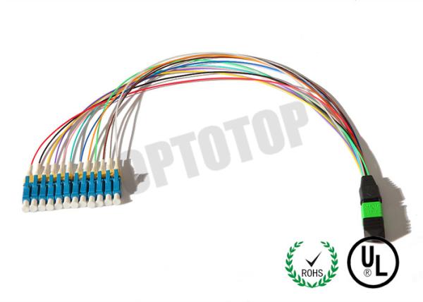 Cheap N Core Mpo Fiber Connector  Multimode With SC LC FC Connector , UPC PC APC Polish for sale
