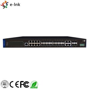 8 / 16 Port SFP Network Industrial Gigabit Ethernet Switch IPv6 Protocol No Fan Design