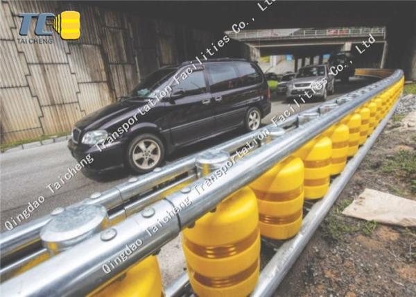 Cheap Bridge Metal Beam Crash Barrier With EVA PU Polyurethane Roller Material for sale