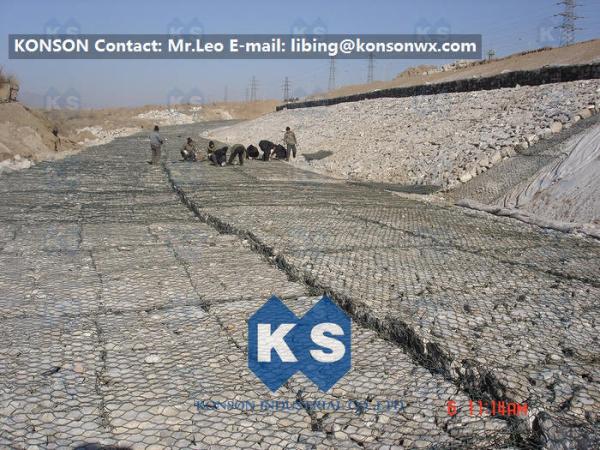 Cheap Double Twisted Hexagonal Wire Mesh With Galfan Wire For Gabion Boxes / Cages for sale