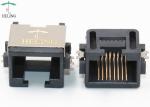 SMT Offset / Overhangs PCB RJ45 Jack , Modular Network RJ45 PCB Connector