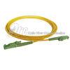 Green Boot 3.0mm SMF Type Fiber Optic Patch Cord PVC Yellow Jacket