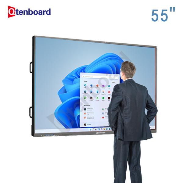 Cheap Qtenboard Wholesale New 4k 75 Inch Windows Ops Interactive Panel 65 Inch India Interactive Flat Panel Android for sale