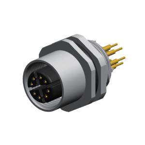 Industrial Right Angle Acoding D-Coded Panel Front Ip67 Circular Straight Sensor M12 PCB Angled Waterproof Connector