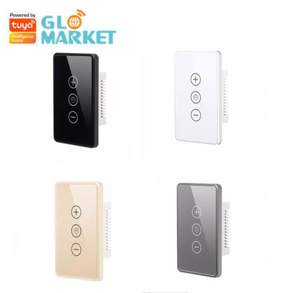 Cheap Smart Tuya Wifi Dimmer Switch Touch Screen Alexa Google Voice Activated Dimmer Switch for sale