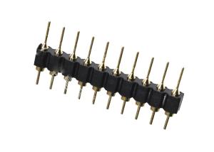 Best 2.54mm Through Hole Pin Header Single Row 180 Degree DIP Type 10 Pin Connector wholesale