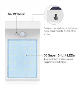 China Mini Portable Solar Panel Light 36 LED Waterproof Lamp with on/off Switch utdoor Wireless Waterproof Security light on sale