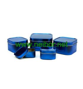 China deep drawn 2 pieces seamless square tin container tin box on sale