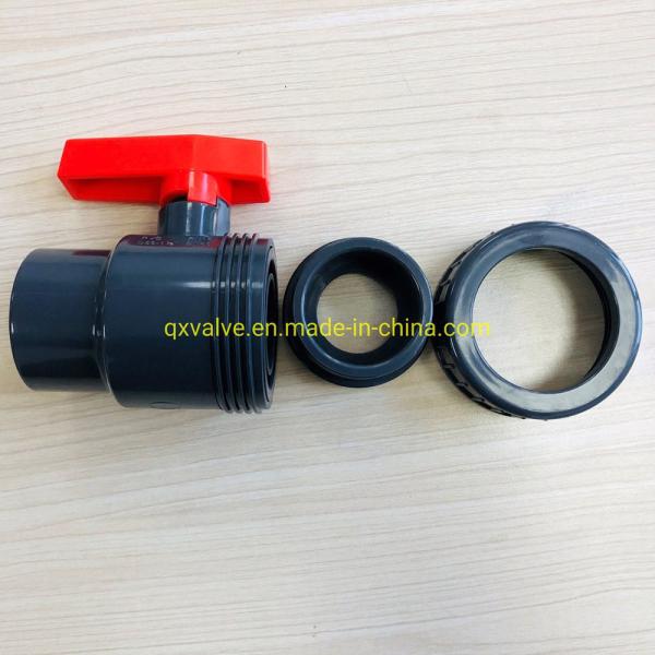 Cheap Plastic PVC Single Union Ball Valve with ABS Handle ISO9001 Pn10 in Middle East Market for sale