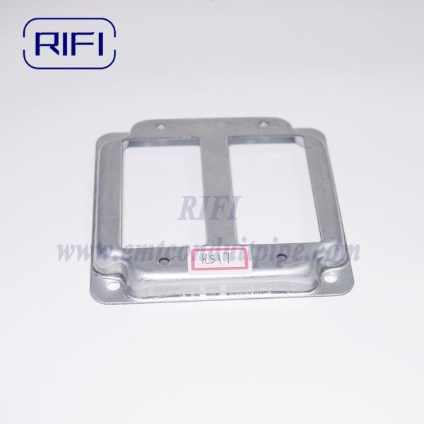 Cheap 4" Square Metallic Surface Cover 2 Duplex Receptacle for sale