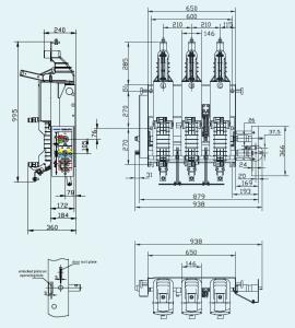 China Remote Control Vacuum Load Break Switch High Safety Stability Compact Strucutre on sale