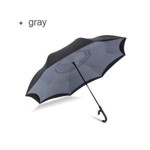 China C Shaped Handle Windproof Double Layer Folding Inverted Umbrella on sale