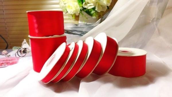 Cheap Nylon / Polyester Custom Satin Ribbon Single Face / Double Face Style for sale