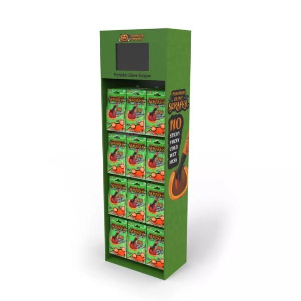 Cheap Pop Sales Retail Custom Cardboard Hook Display With LCD Screen for sale