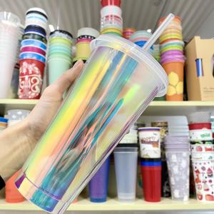 Best 24oz PP Plastic Hologram Coffee Cup Support Customization wholesale