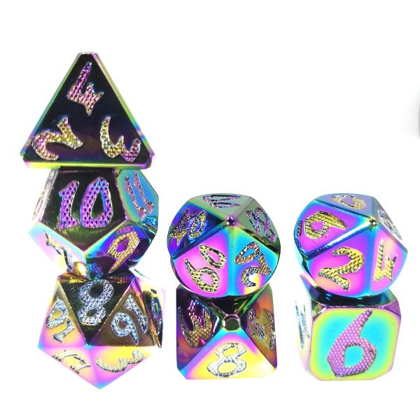 Cheap Chip Dice Set Gold 	Custom Dice For Dungeons And Dragons Polyhedral Dice Set for sale
