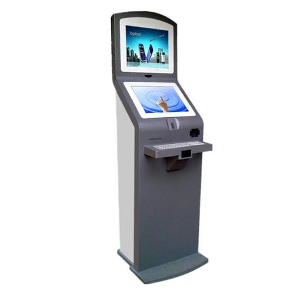 Cheap Fingerprint Touch Screen Information Kiosk , 200W Kiosk Computer Terminal for sale