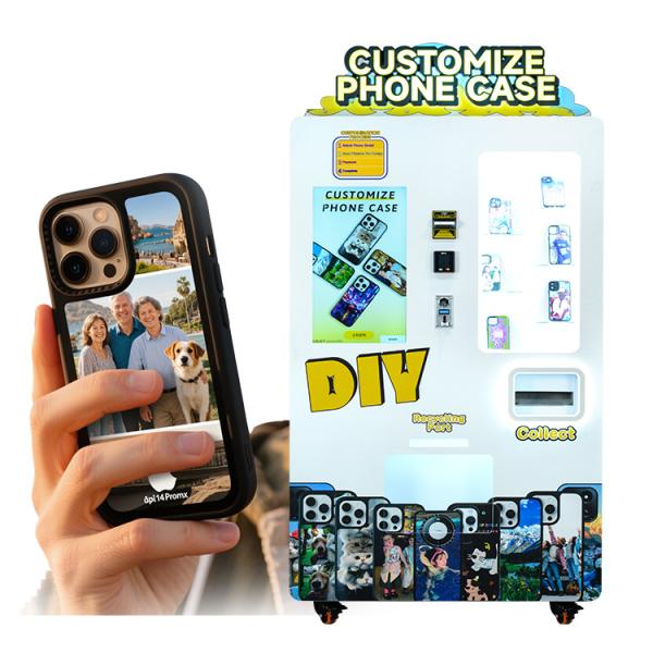 Cheap Self Service Mobile Phone Case Printing Vending Machine With 32 Inch Touch Screen Display for sale