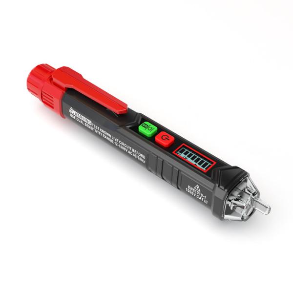 Cheap 12~1000V Pen Type Voltage Tester Prolate Shape With Dual Sensitivity Mode for sale