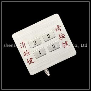 Best Small Vandal Proof Keyboard , Numeric 4 Key Keyboard With Usb / Ps2 Interface wholesale