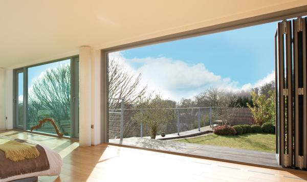 Cheap Customized Width Aluminum Folding Doors Featuring High And Low Waterproof Track And Silicone Sealant for sale