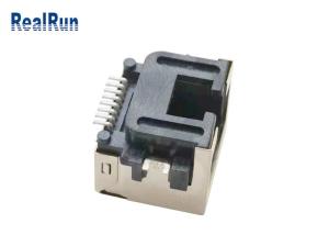 China Metal Shell 1000VAC SMT 8pin Rj45 Connector Socket LCP UL94V-0 on sale