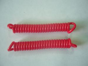 Red Fashionable Spring String Coiled Tether Part w/90degree Fused Loop Weld on Each Ends