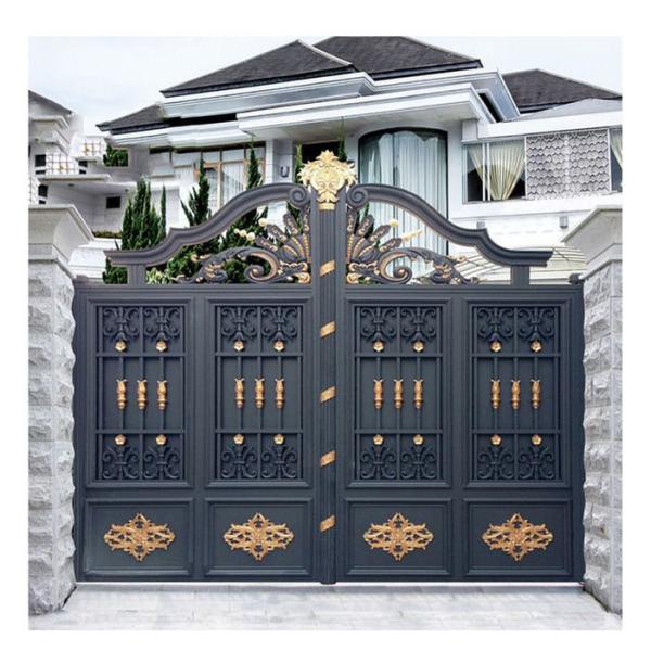 Cheap Security Entrance Sliding Driveway Gates , Wrought Iron Main Gate Design for sale