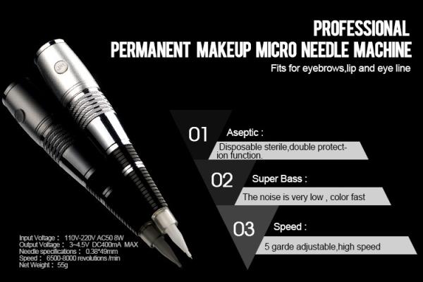 Cheap Adjustable Permanent Makeup Machine Kit With 5 Grade Microneedle for sale