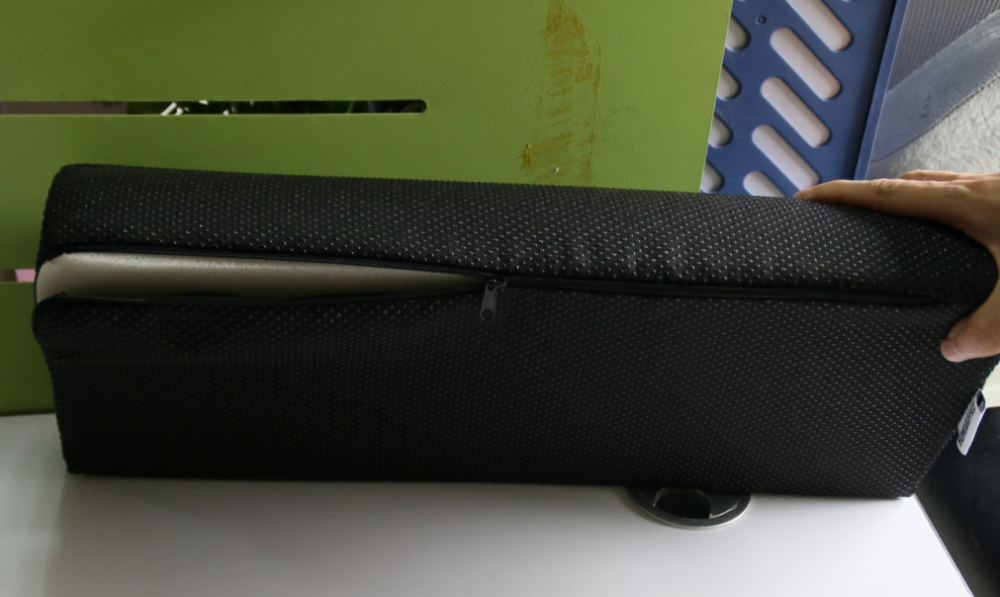 Half Cylinder Memory Foam Cushion , Black Foam Foot Rest Cushion For Office / Home