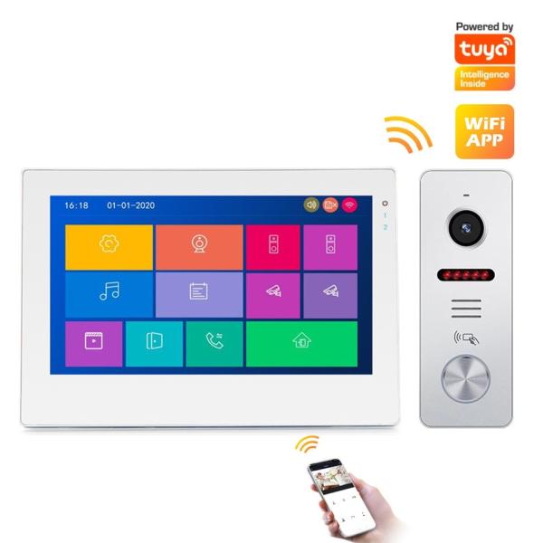Cheap Villa 2 Wire Video Doorbell Home Intercom IP65 Waterproof 7 Inch Monitor for sale