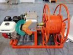 Galvanized Take Up Pulling Winch / Wire Take Up Stringing Machine for Conductor