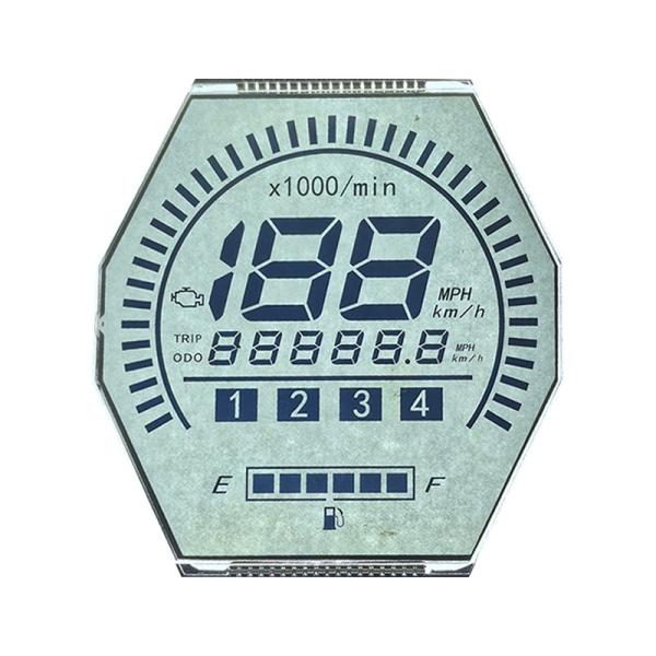 Cheap Factory Hot Sales HTN LCD Display Eight Shape Monochrome 7 Segment Graphic LCD Screen For Motorcycle Instruments for sale