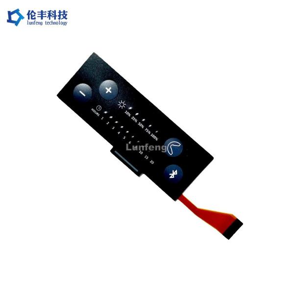 Cheap PET Embossed Keys LED Membrane Switch , Custom FPC LED Membrane Keypad for sale