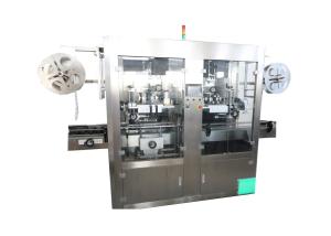 Double Head Plastic Bottle Labeling Machine , Shrinking Packing Machine